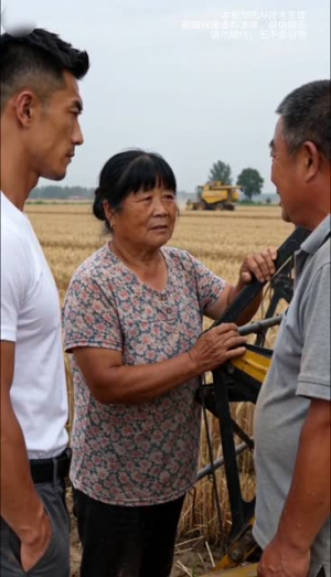 讹走收割机后，她家麦子烂地里（50集）不用花钱看全剧短剧