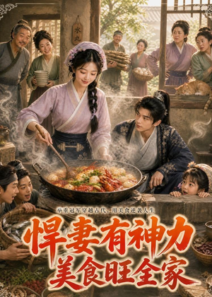 悍妻有神力，美食旺全家（75集）不睡觉也要看完的短剧